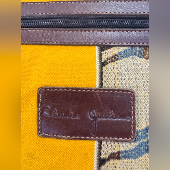 Vintage 🤎Luggage bag (Italian) - Wool & Leather - Picture 6 of 7